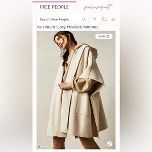 All I Need Cozy Hooded Kimono Creme